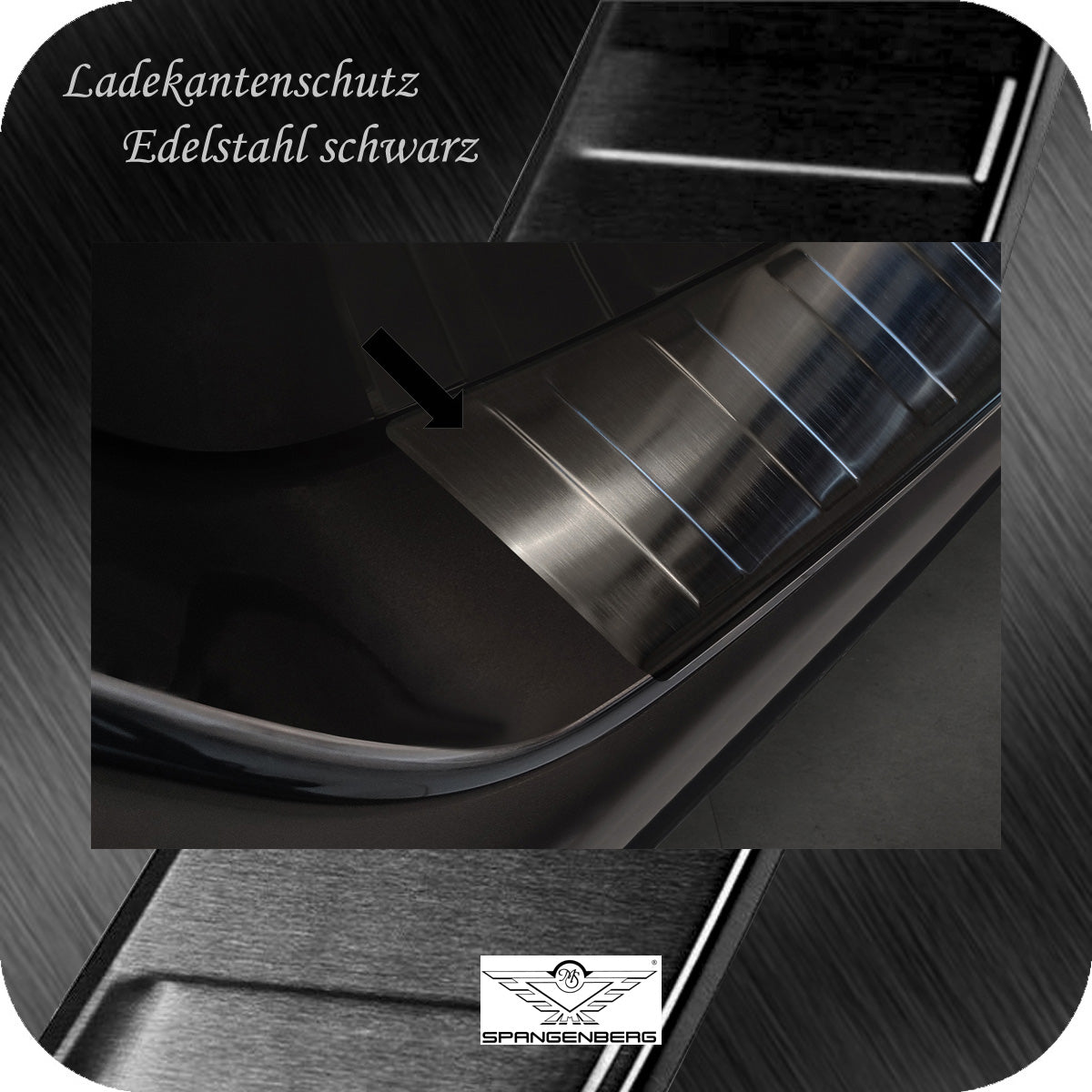 Ladekantenschutz Edelstahl schwarz für Subaru Outback VI BT Mopf 5.2021- 3245334 d
