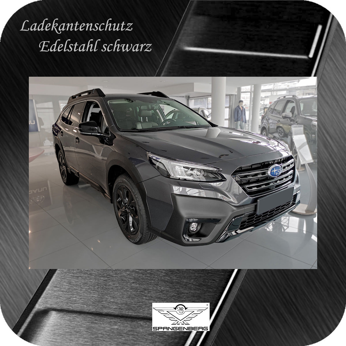 Ladekantenschutz Edelstahl schwarz für Subaru Outback VI BT Mopf 5.2021- 3245334 h