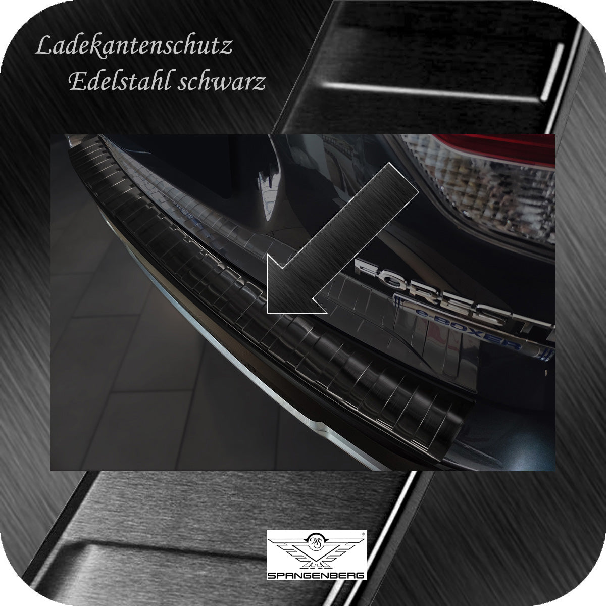Ladekantenschutz Edelstahl schwarz für Subaru Forester V SK ab 05.2019- 3245335 a