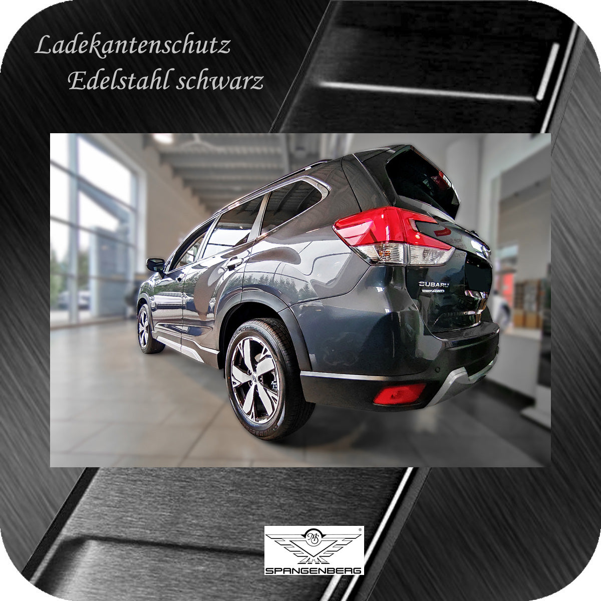 Ladekantenschutz Edelstahl schwarz für Subaru Forester V SK ab 05.2019- 3245335 f