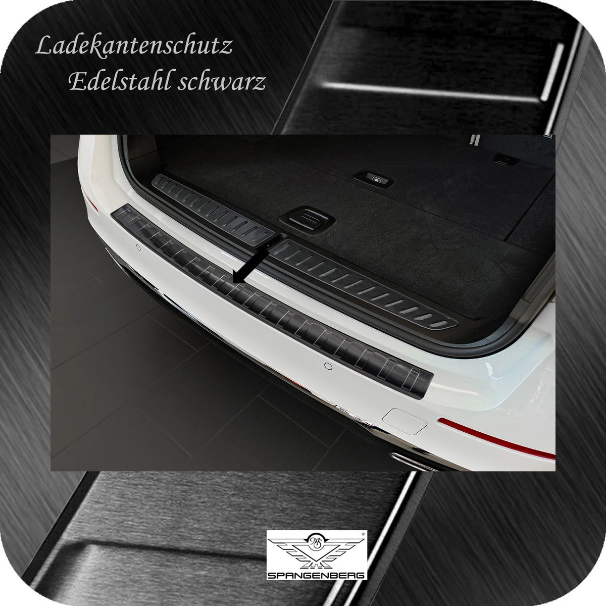 Ladekantenschutz Edelstahl schwarz für BMW 5er Touring G31 Mopf 06.2020- 3245339 a