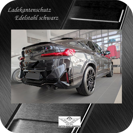 Ladekantenschutz Edelstahl schwarz für BMW X4 G02 M Competition 08.2021- 3245342 f