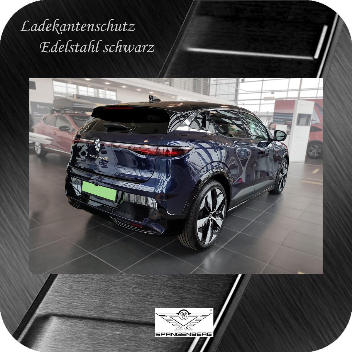 Ladekantenschutz Edelstahl schwarz für Renault Megane E-Tech ab 10.2021- 3245344 g