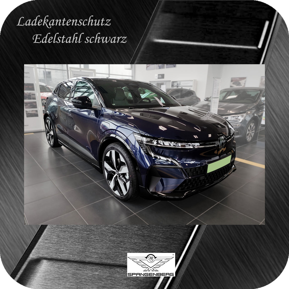 Ladekantenschutz Edelstahl schwarz für Renault Megane E-Tech ab 10.2021- 3245344 h
