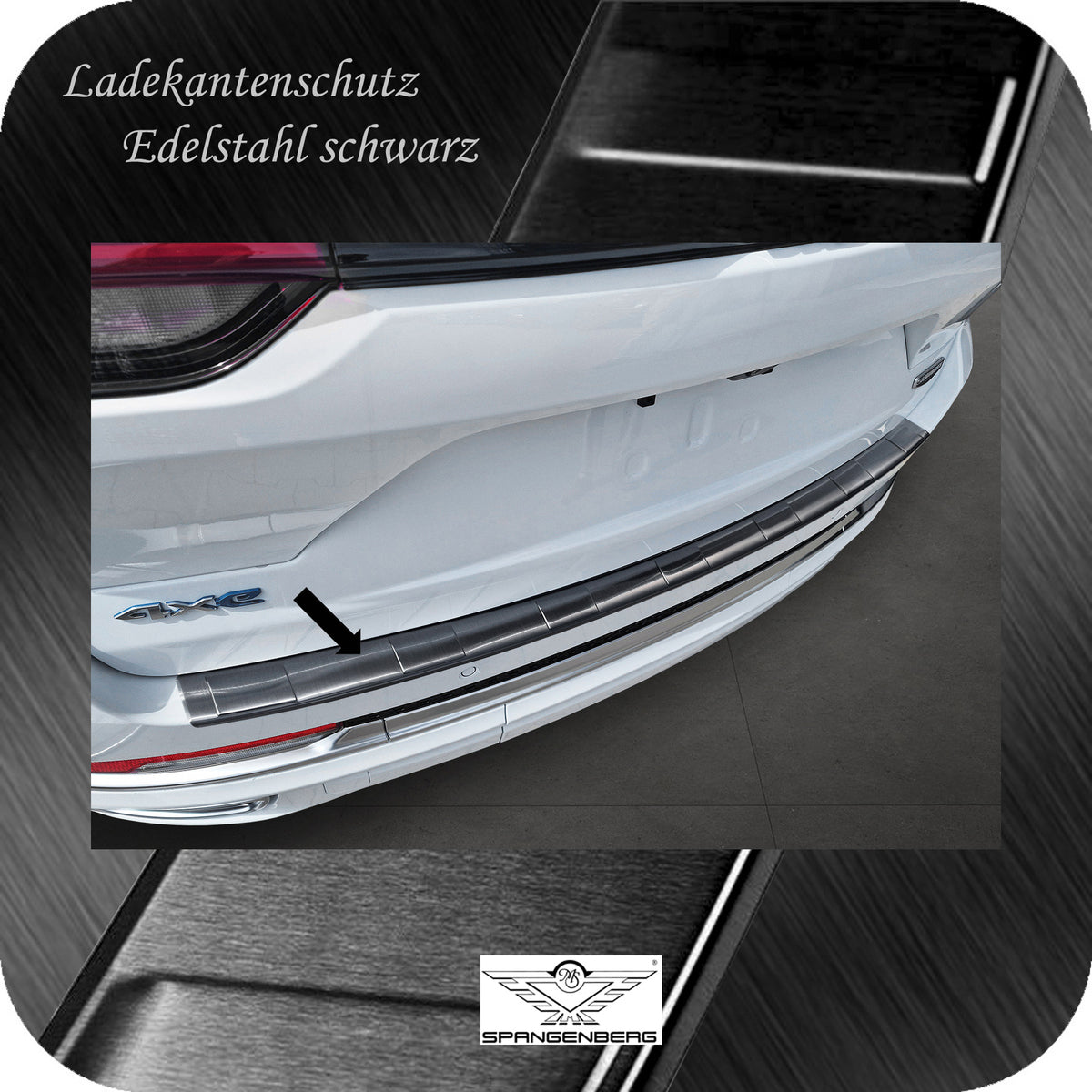 Ladekantenschutz Edelstahl schwarz für Jeep Grand Cherokee WL ab 5.2022- 3245345 a
