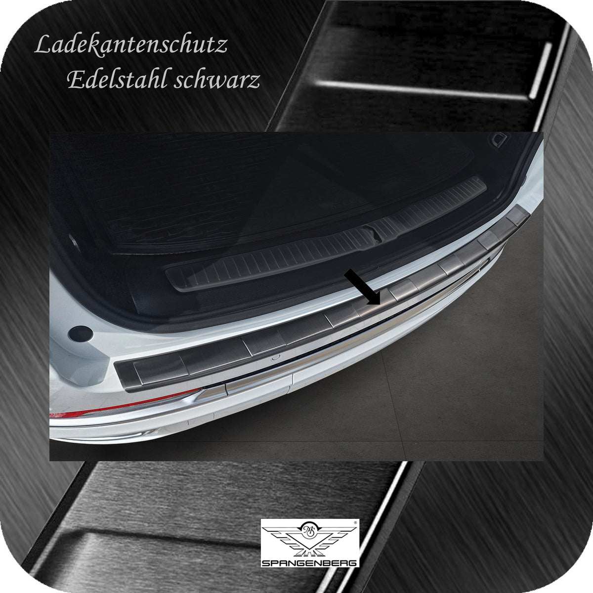 Ladekantenschutz Edelstahl schwarz für Jeep Grand Cherokee WL ab 5.2022- 3245345 c