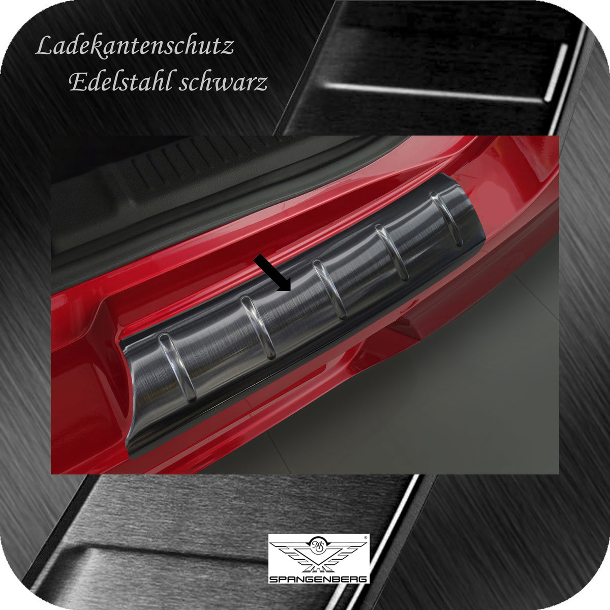 Ladekantenschutz Edelstahl schwarz für Suzuki Swift VII 5-Türer 04.2024- 3245347 d