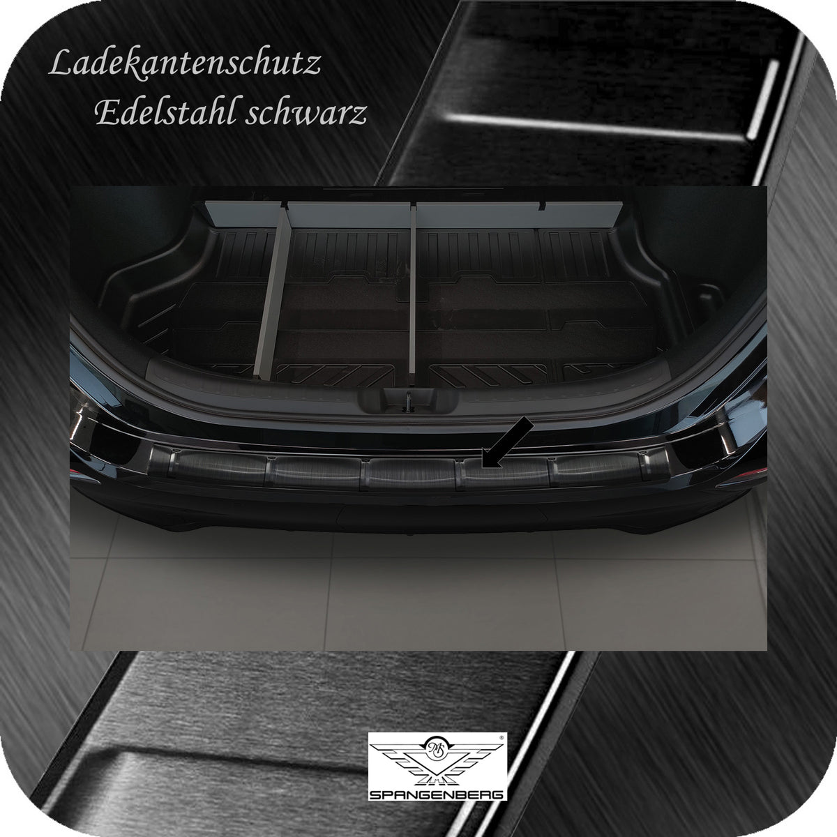 Ladekantenschutz Edelstahl schwarz für Honda Civic XI HB 5-Türer 10.22- 3245351 c