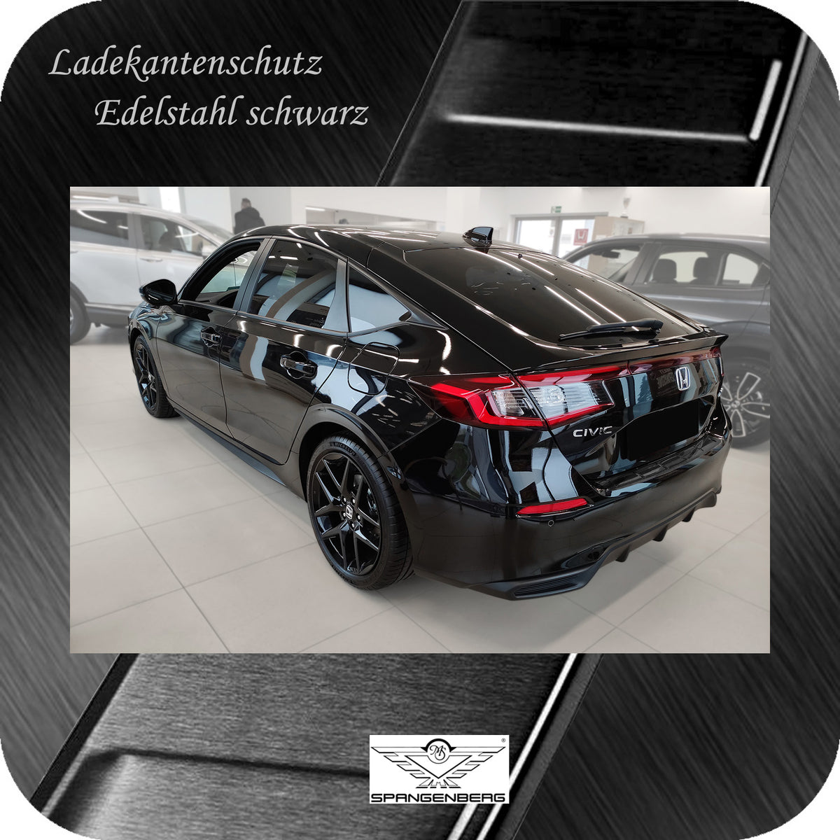 Ladekantenschutz Edelstahl schwarz für Honda Civic XI HB 5-Türer 10.22- 3245351 g