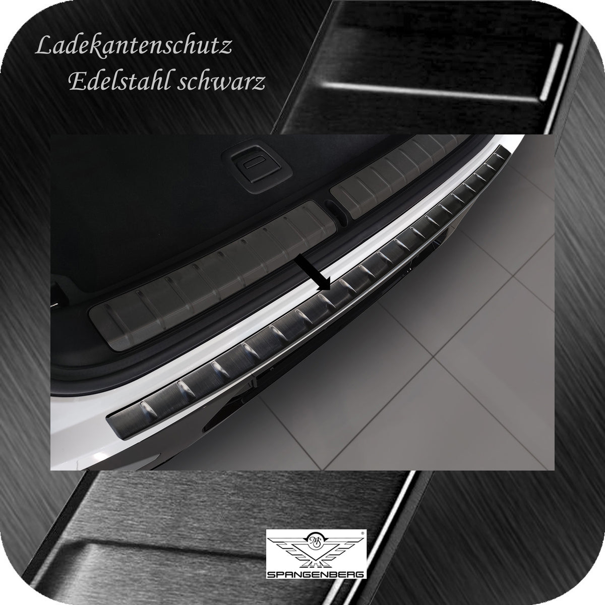 Ladekantenschutz Edelstahl schwarz für BMW X4 M-Style G02 Facelift 2021- 3245354 a