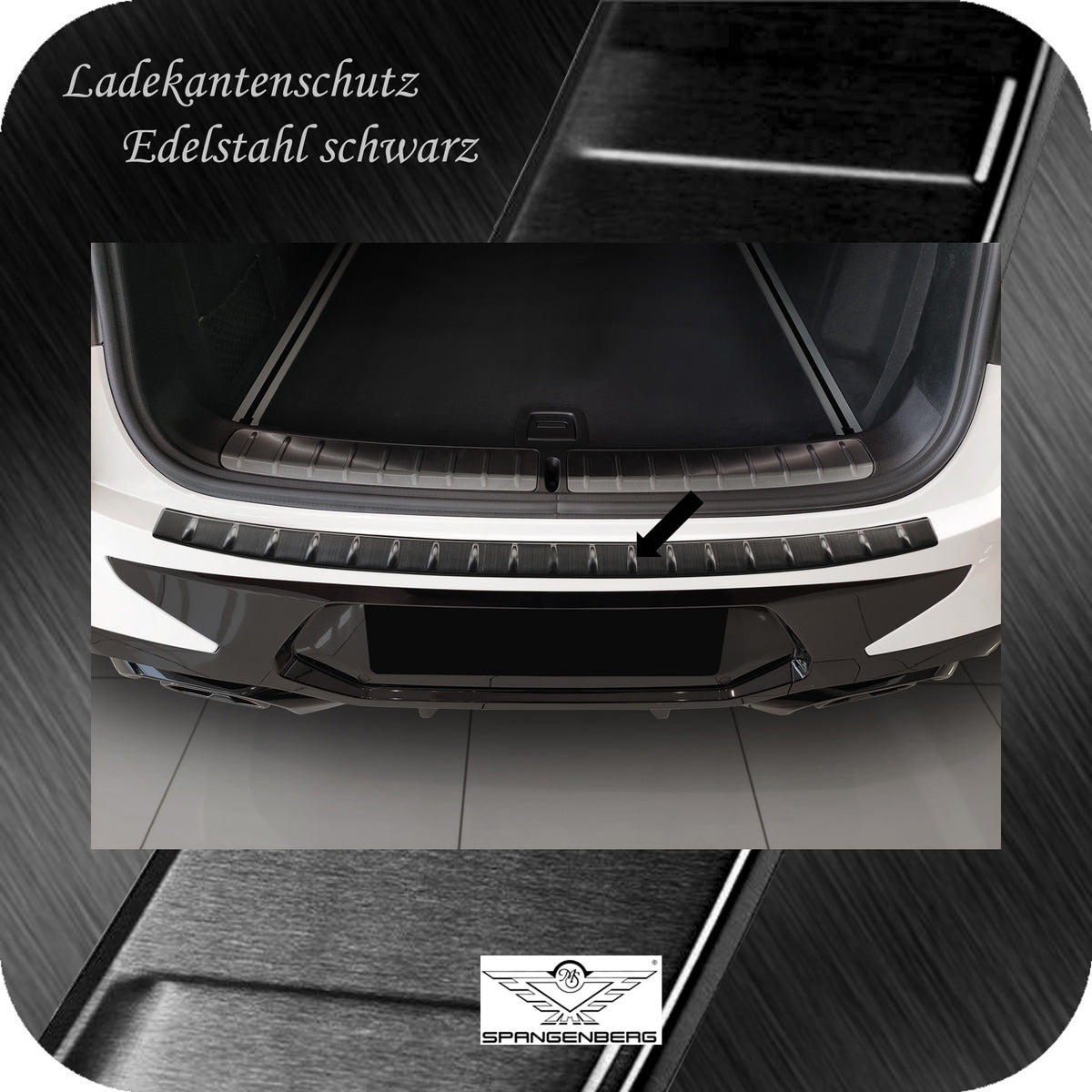 Ladekantenschutz Edelstahl schwarz für BMW X4 M-Style G02 Facelift 2021- 3245354 b