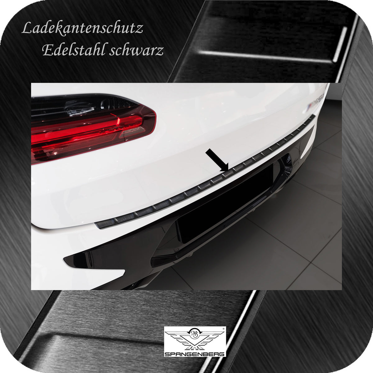 Ladekantenschutz Edelstahl schwarz für BMW X4 M-Style G02 Facelift 2021- 3245354 c