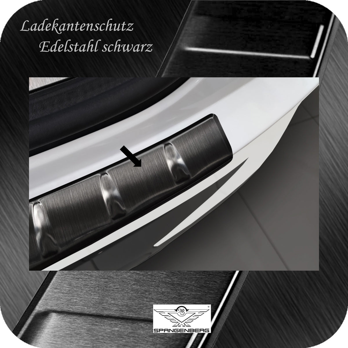 Ladekantenschutz Edelstahl schwarz für BMW X4 M-Style G02 Facelift 2021- 3245354 d