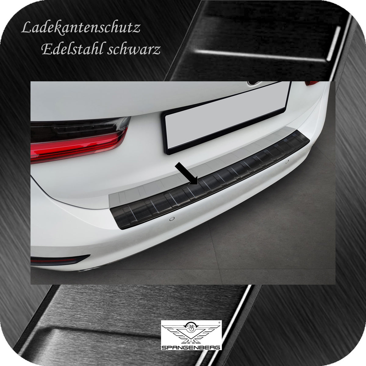 Ladekantenschutz Edelstahl schwarz für BMW 3er Touring G21 06.19-07.22 3245355 a