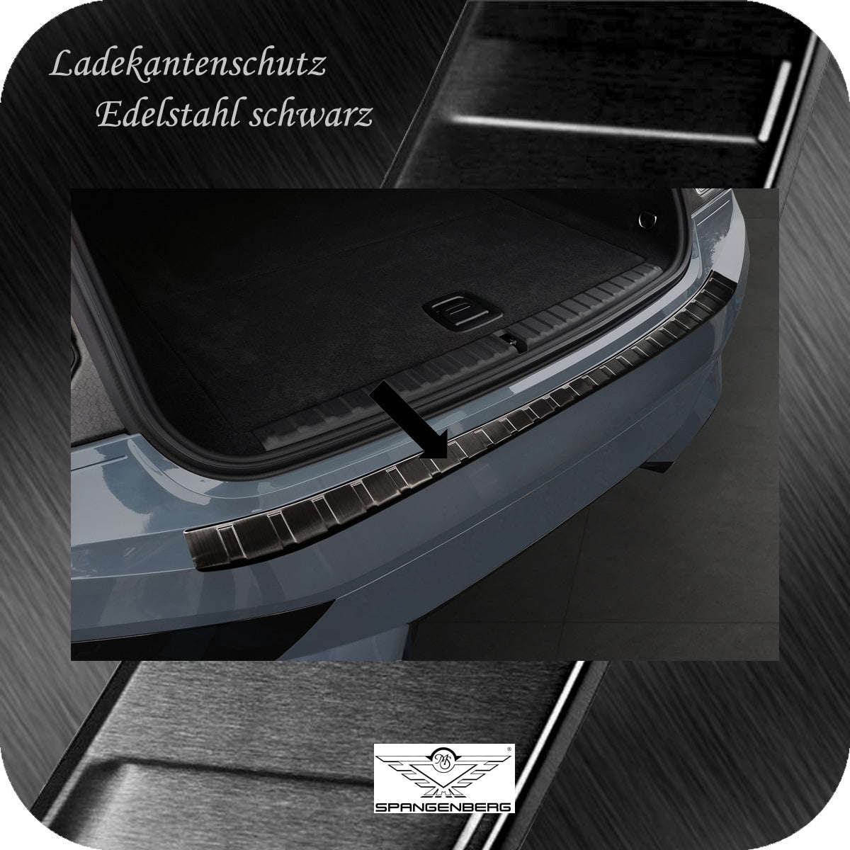 Ladekantenschutz Edelstahl schwarz für BMW iX SUV Typ I20 ab Bj 07.2021- 3245357 a