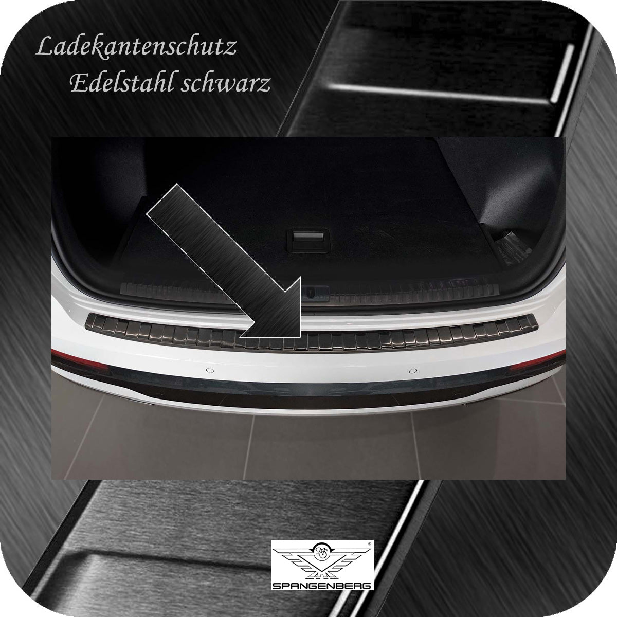 Ladekantenschutz Edelstahl schwarz für Audi Q3 Typ F3 ab Baujahr 9.2018- 3245358 b