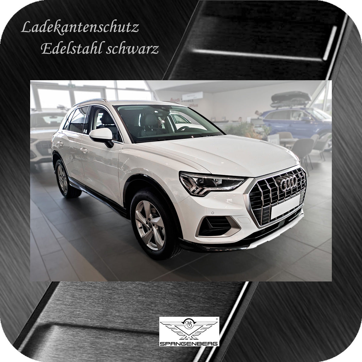Ladekantenschutz Edelstahl schwarz für Audi Q3 Typ F3 ab Baujahr 9.2018- 3245358 h