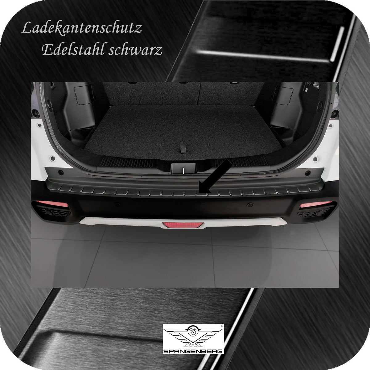 Ladekantenschutz Edelstahl schwarz für Suzuki S-Cross II ab Bj. 12.2021- 3245363a