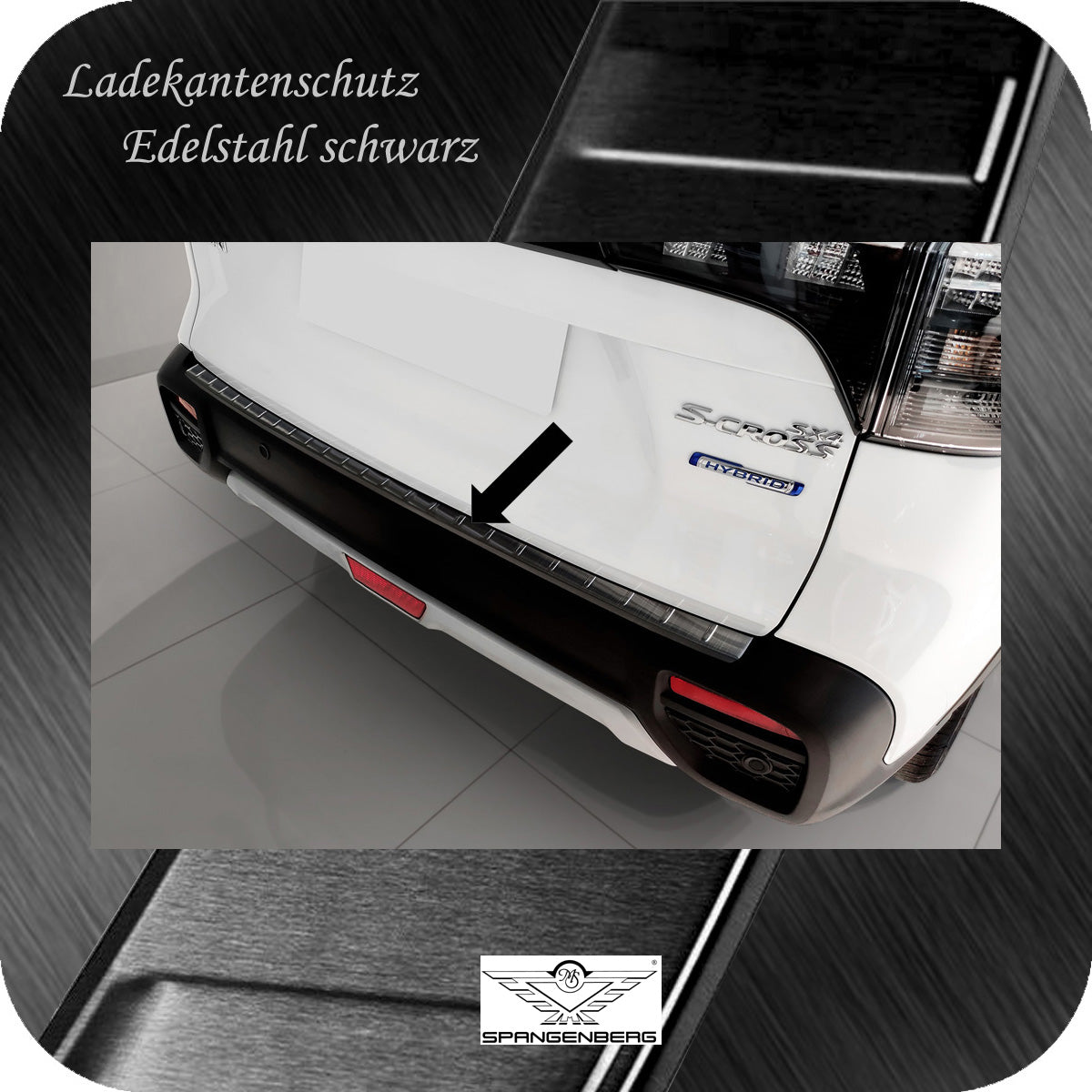 Ladekantenschutz Edelstahl schwarz für Suzuki S-Cross II ab Bj. 12.2021- 3245363b