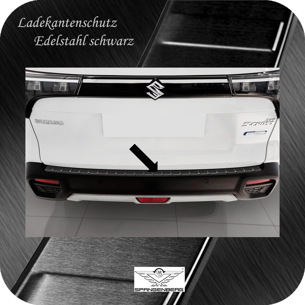 Ladekantenschutz Edelstahl schwarz für Suzuki S-Cross II ab Bj. 12.2021- 3245363c