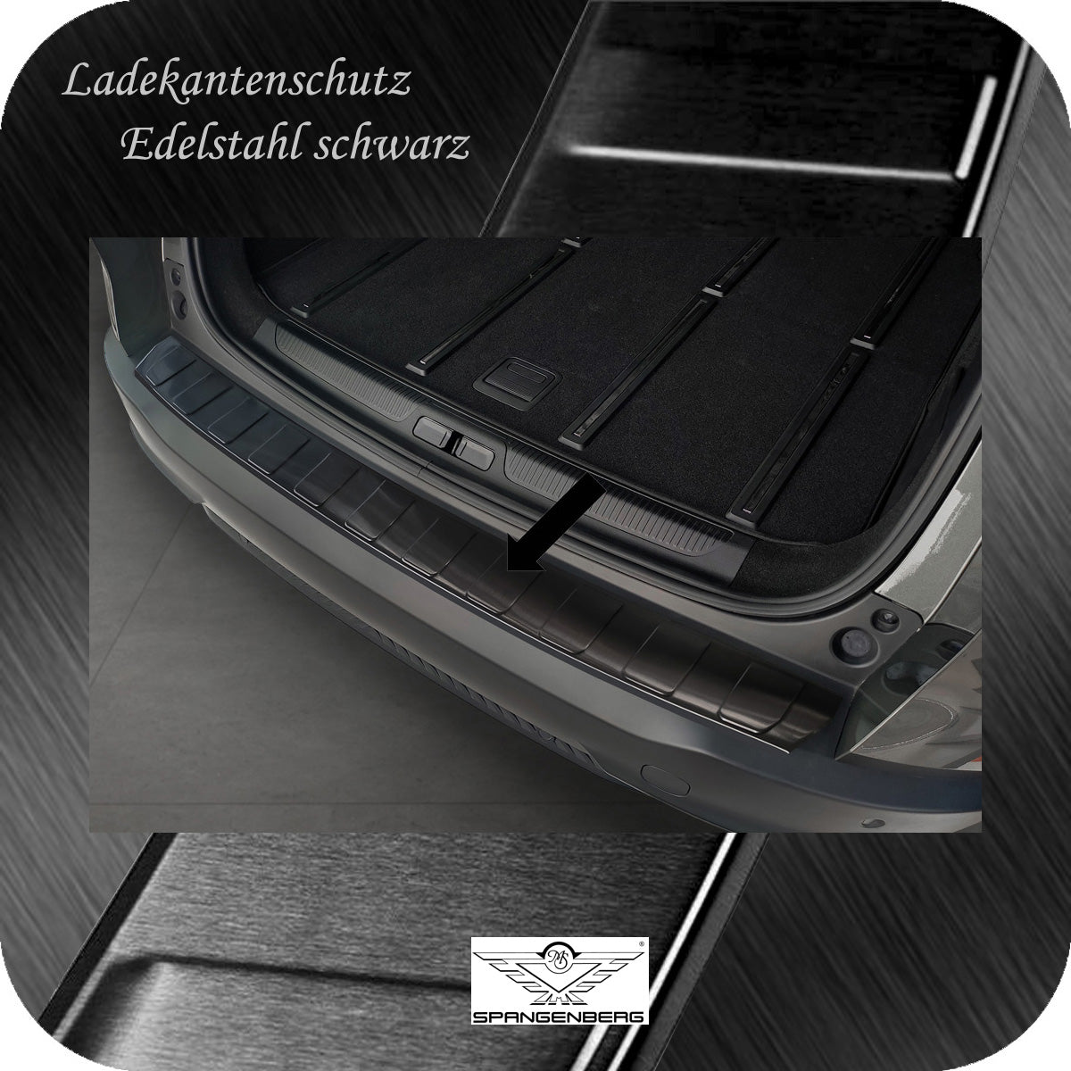 Ladekantenschutz Edelstahl schwarz für Citroen C5 X ab Baujahr 06.2021- 3245364 a