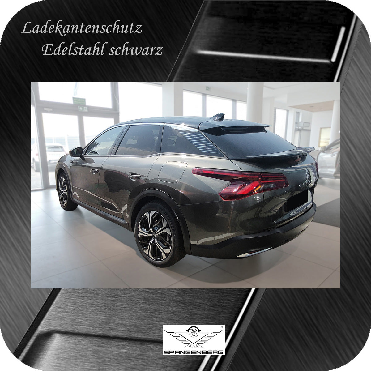 Ladekantenschutz Edelstahl schwarz für Citroen C5 X ab Baujahr 06.2021- 3245364 f