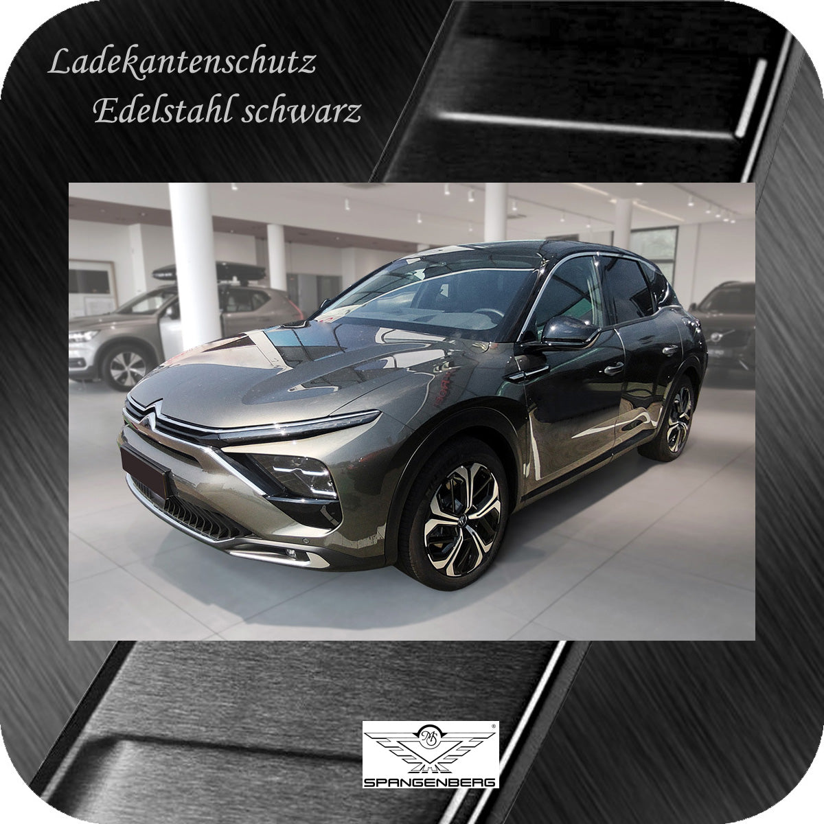 Ladekantenschutz Edelstahl schwarz für Citroen C5 X ab Baujahr 06.2021- 3245364 g