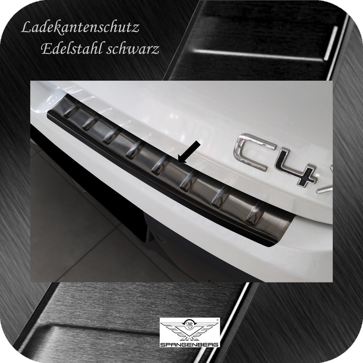 Ladekantenschutz Edelstahl schwarz für Citroen C4 X und ë-C4 X ab 11.22- 3245365 d
