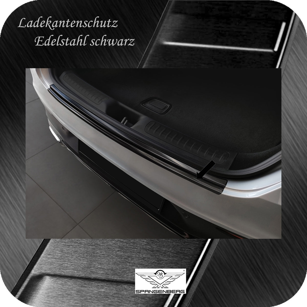 Ladekantenschutz Edelstahl schwarz für Mercedes GLC II Coupé C254 06.23- 3245366 a