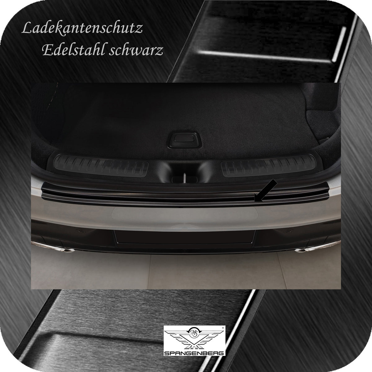 Ladekantenschutz Edelstahl schwarz für Mercedes GLC II Coupé C254 06.23- 3245366 b