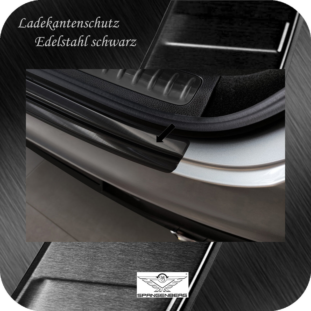 Ladekantenschutz Edelstahl schwarz für Mercedes GLC II Coupé C254 06.23- 3245366 c