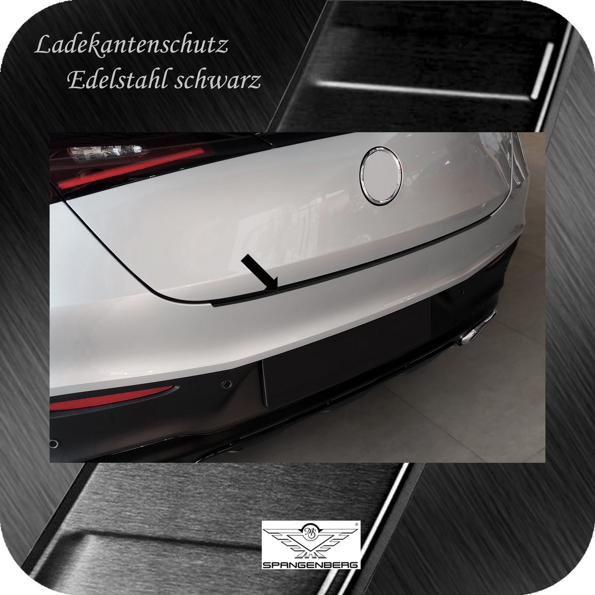 Ladekantenschutz Edelstahl schwarz für Mercedes GLC II Coupé C254 06.23- 3245366 d