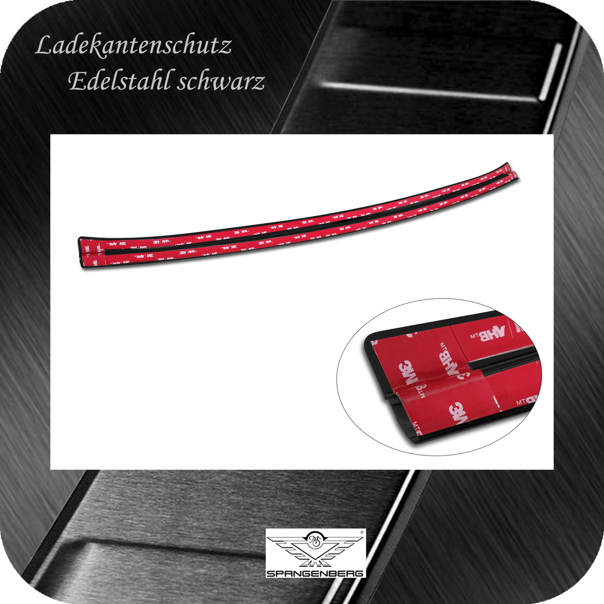 Ladekantenschutz Edelstahl schwarz für Mercedes GLC II Coupé C254 06.23- 3245366 f