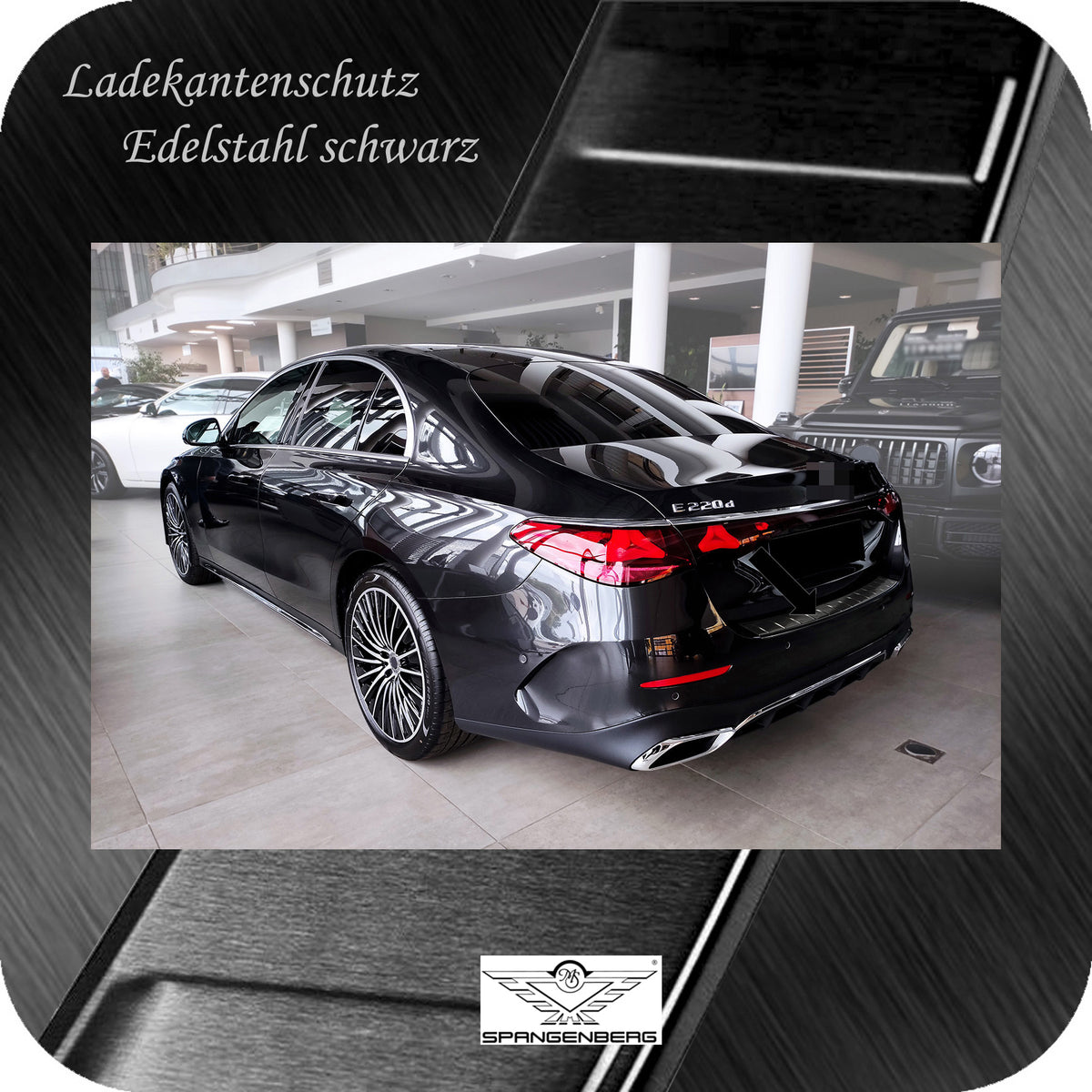 Ladekantenschutz Edelstahl schwarz für Mercedes E-Klasse Limo W214 2023- 3245368 h