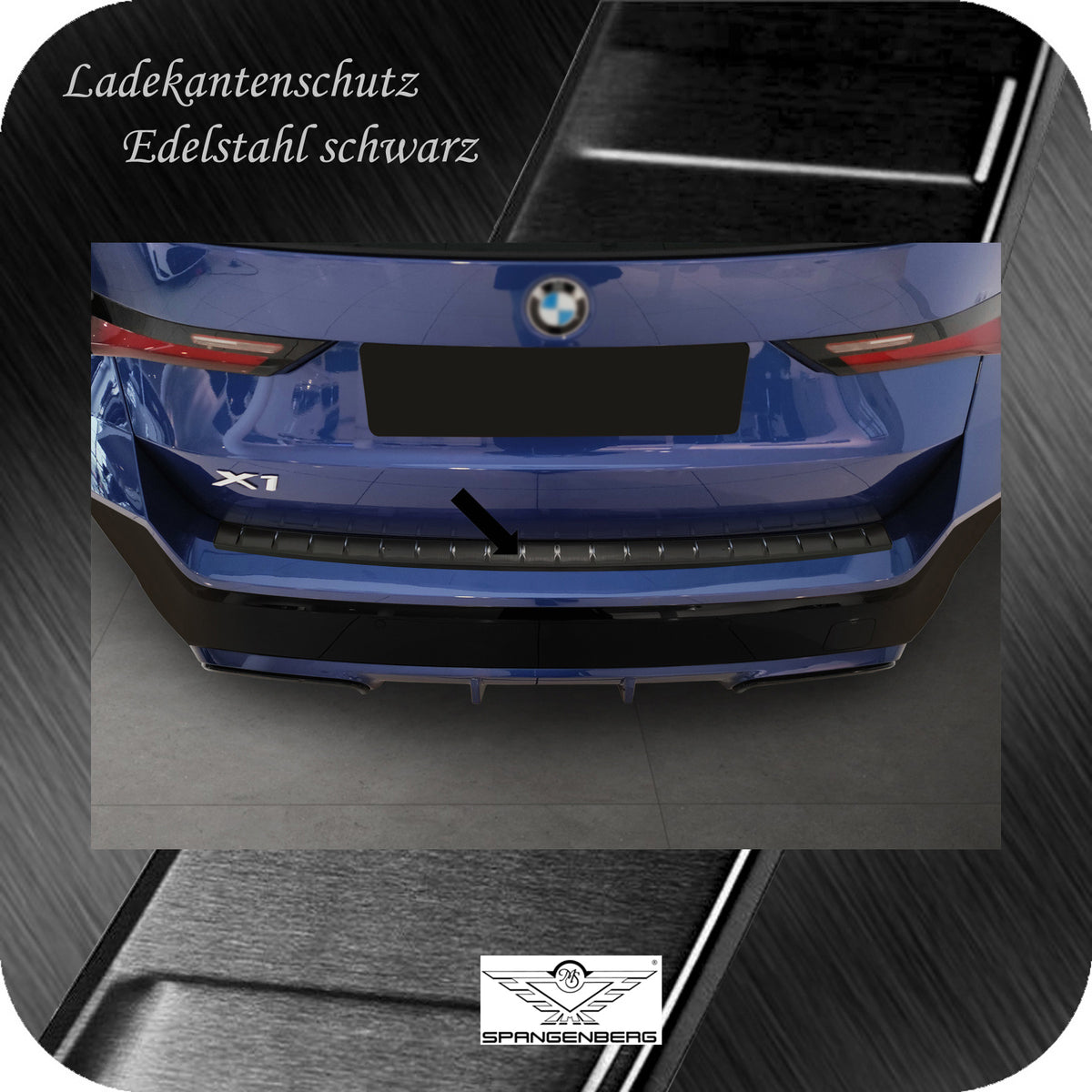 Ladekantenschutz Edelstahl schwarz für BMW X1 M-Style Typ U11 ab 10.22- 3245370 c