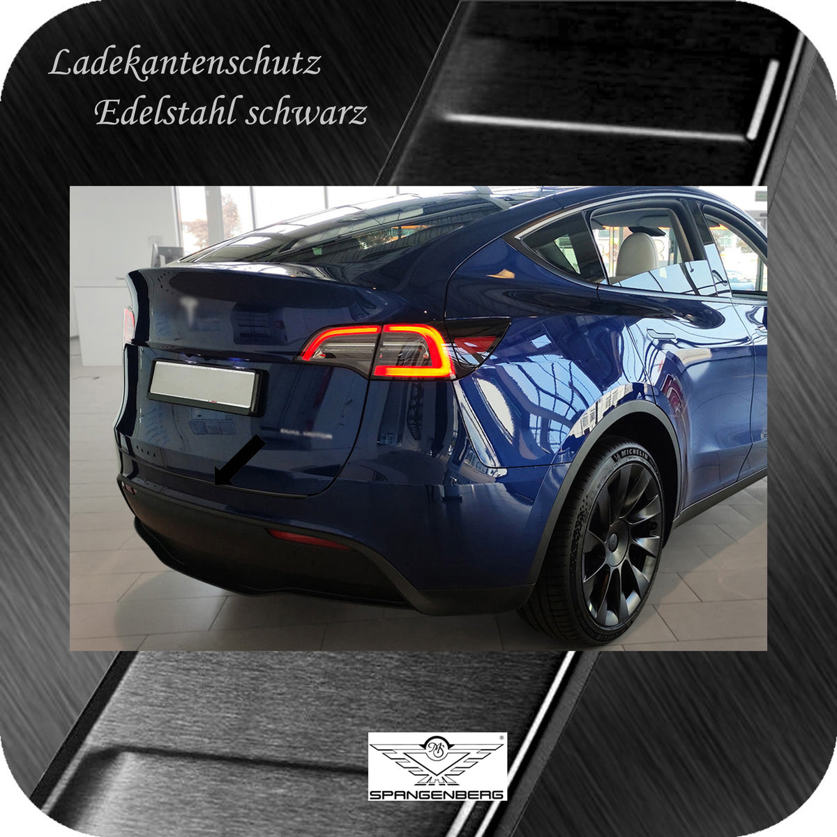 Ladekantenschutz Edelstahl schwarz für Tesla Model Y ab Baujahr 03.2020- 3245371 f