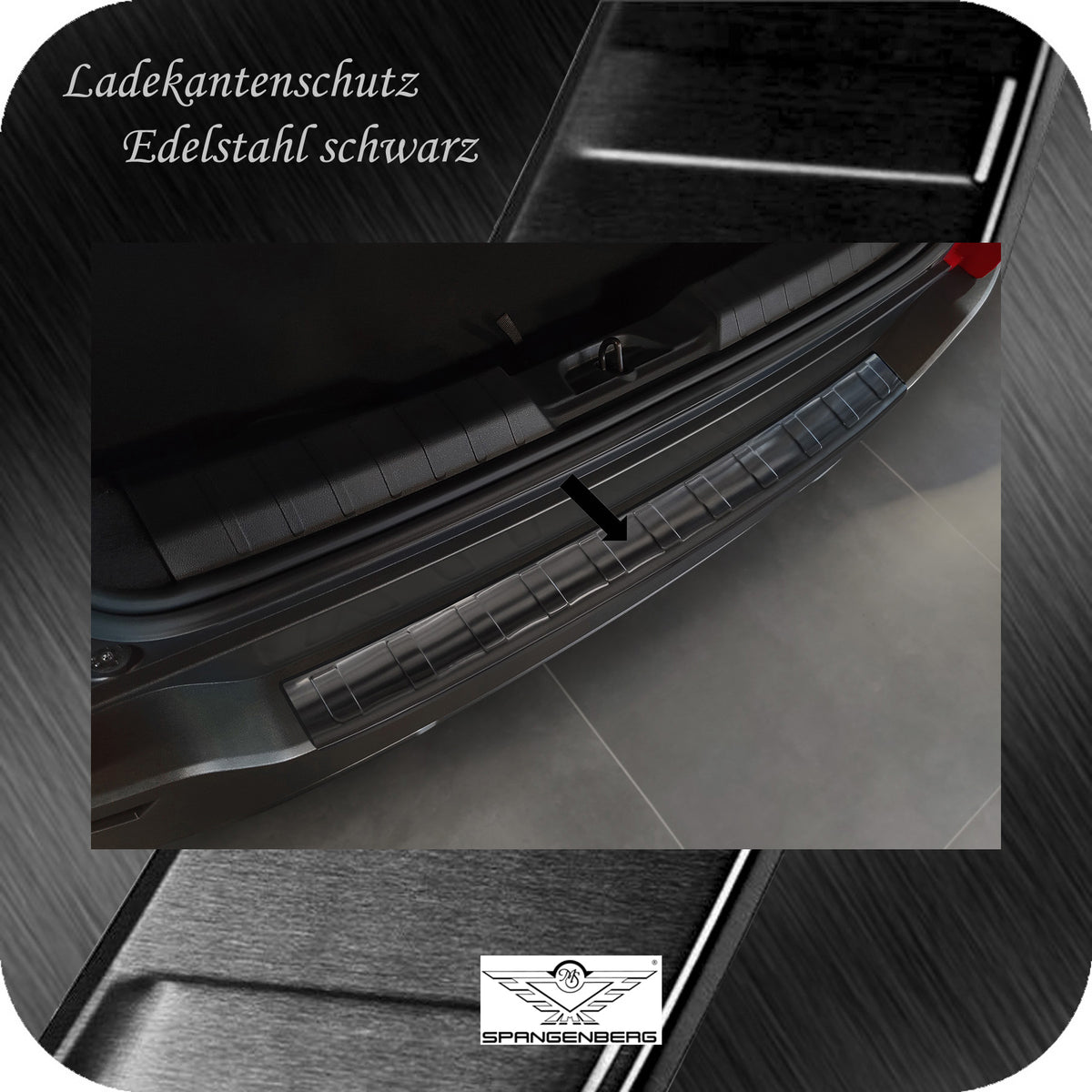 Ladekantenschutz Edelstahl schwarz für Jeep Avenger auch EV ab 01.2023- 3245374a