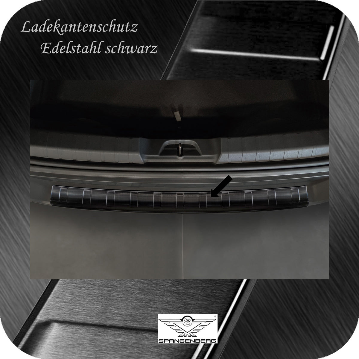 Ladekantenschutz Edelstahl schwarz für Jeep Avenger auch EV ab 01.2023- 3245374b