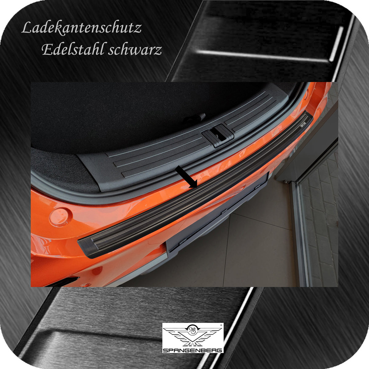 Ladekantenschutz Edelstahl schwarz für MG ZS SUV ab facelift 10.19-10.24 3245376