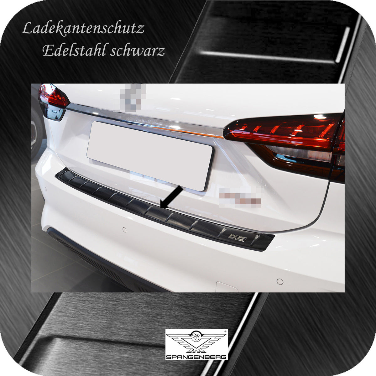Ladekantenschutz Edelstahl schwarz für MG 5 EV Electirc SW Kombi 3.2022- 3245377 b