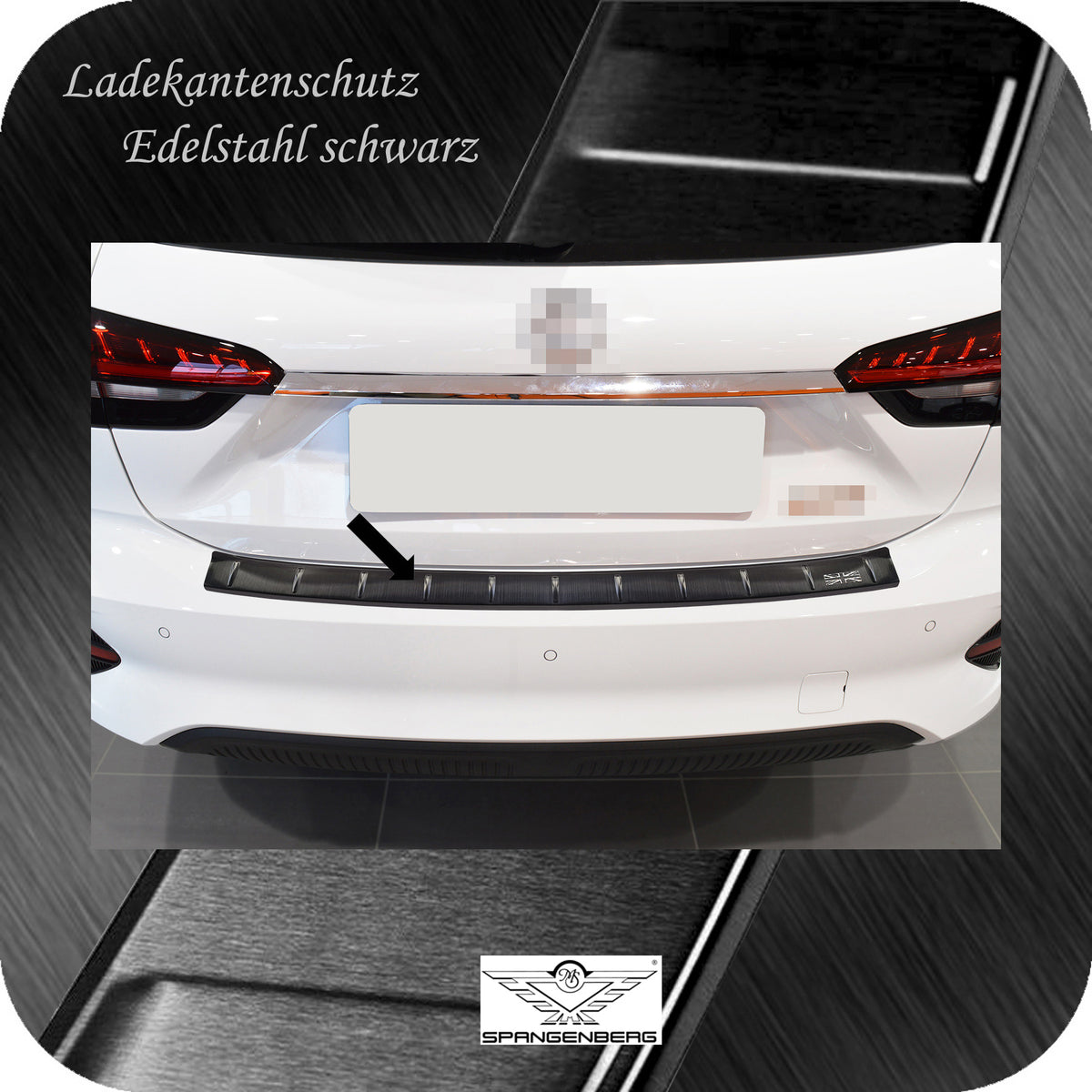 Ladekantenschutz Edelstahl schwarz für MG 5 EV Electirc SW Kombi 3.2022- 3245377 c