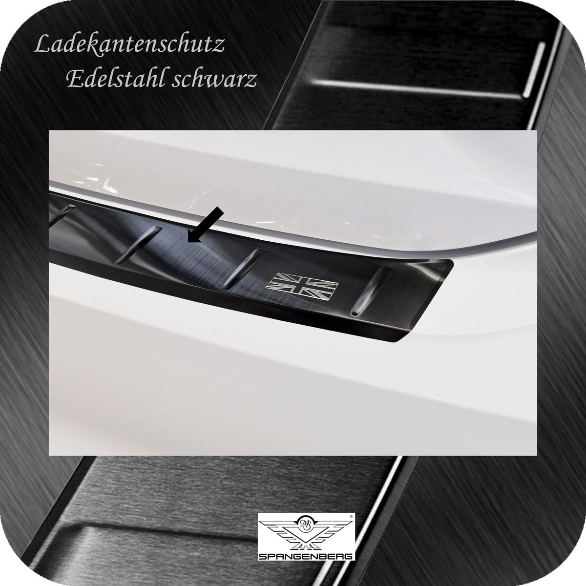 Ladekantenschutz Edelstahl schwarz für MG 5 EV Electirc SW Kombi 3.2022- 3245377 d