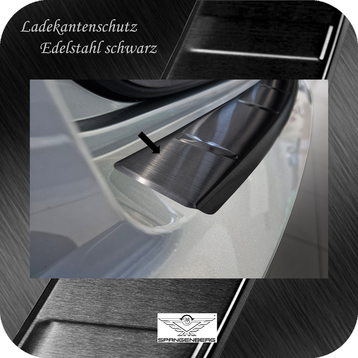 Ladekantenschutz Edelstahl schwarz für Skoda Kamiq ab Facelift 08.2023- 3245381c