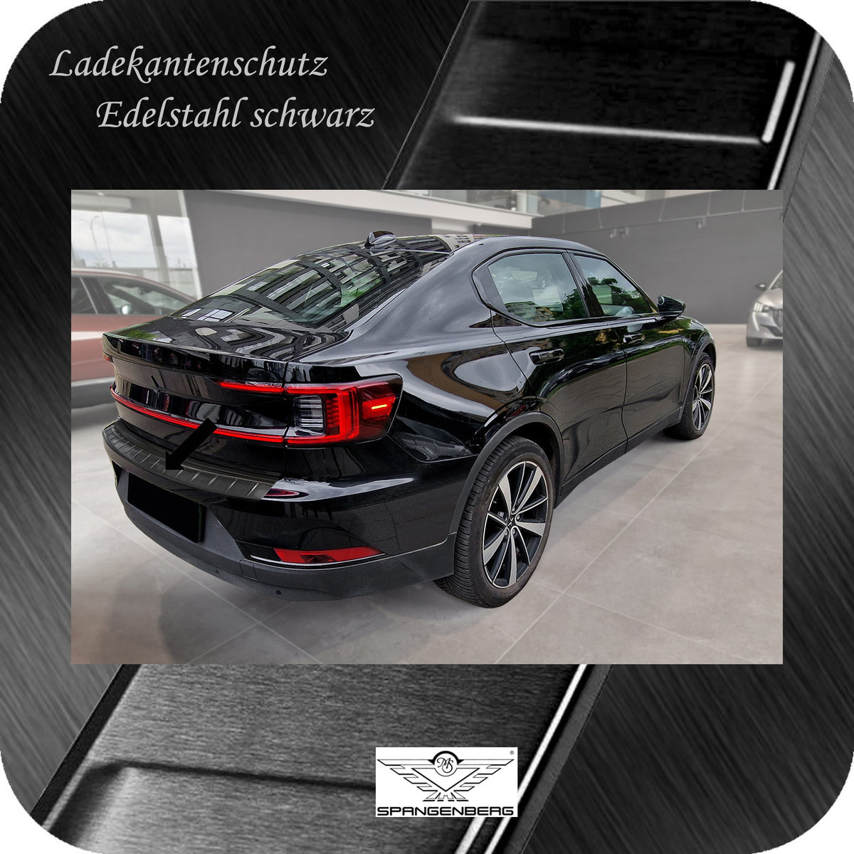 Ladekantenschutz Edelstahl schwarz für Polestar 2 ab Baujahr 07.2020- 3245382 f