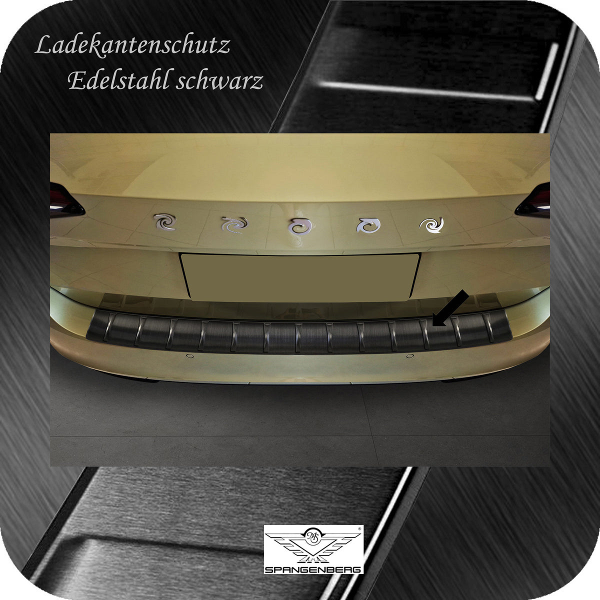 Ladekantenschutz Edelstahl schwarz für Skoda Superb IV Kombi 3Y 02.2024- 3245383b
