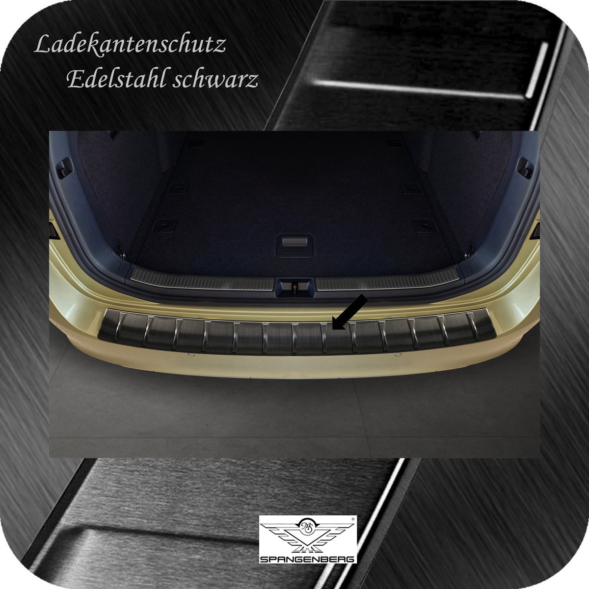 Ladekantenschutz Edelstahl schwarz für Skoda Superb IV Kombi 3Y 02.2024- 3245383c