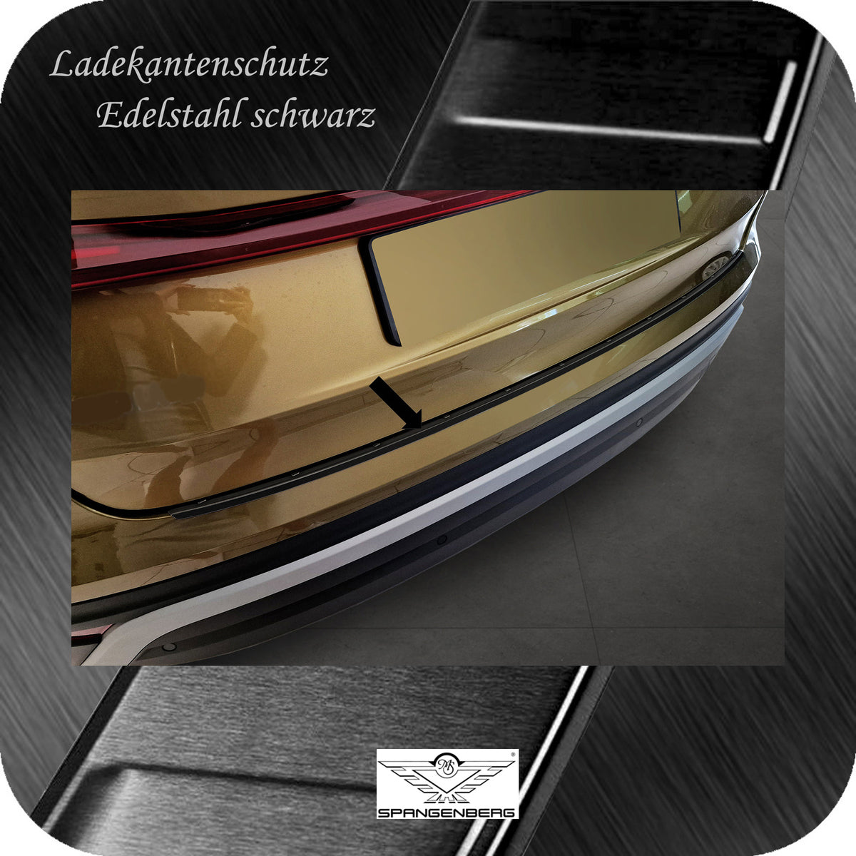 Ladekantenschutz Edelstahl schwarz für Skoda Kodiaq II  2. Gen. 12.2023- 3245384c