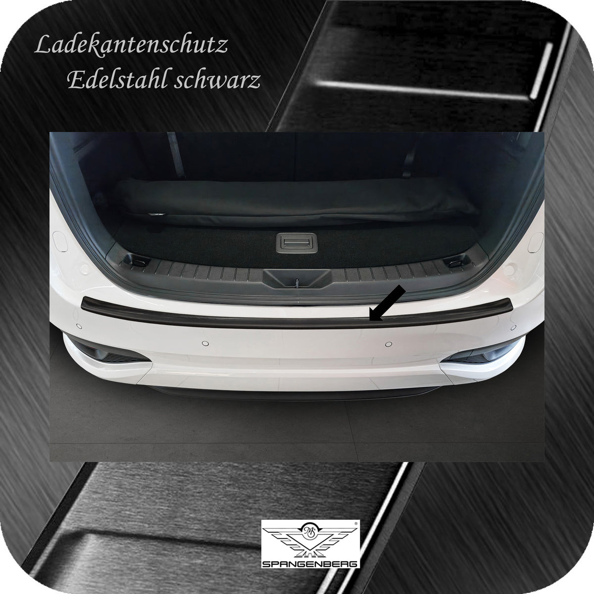 Ladekantenschutz Edelstahl schwarz für Mazda CX-80 SUV Baujahr 10.2024- 3245385 b