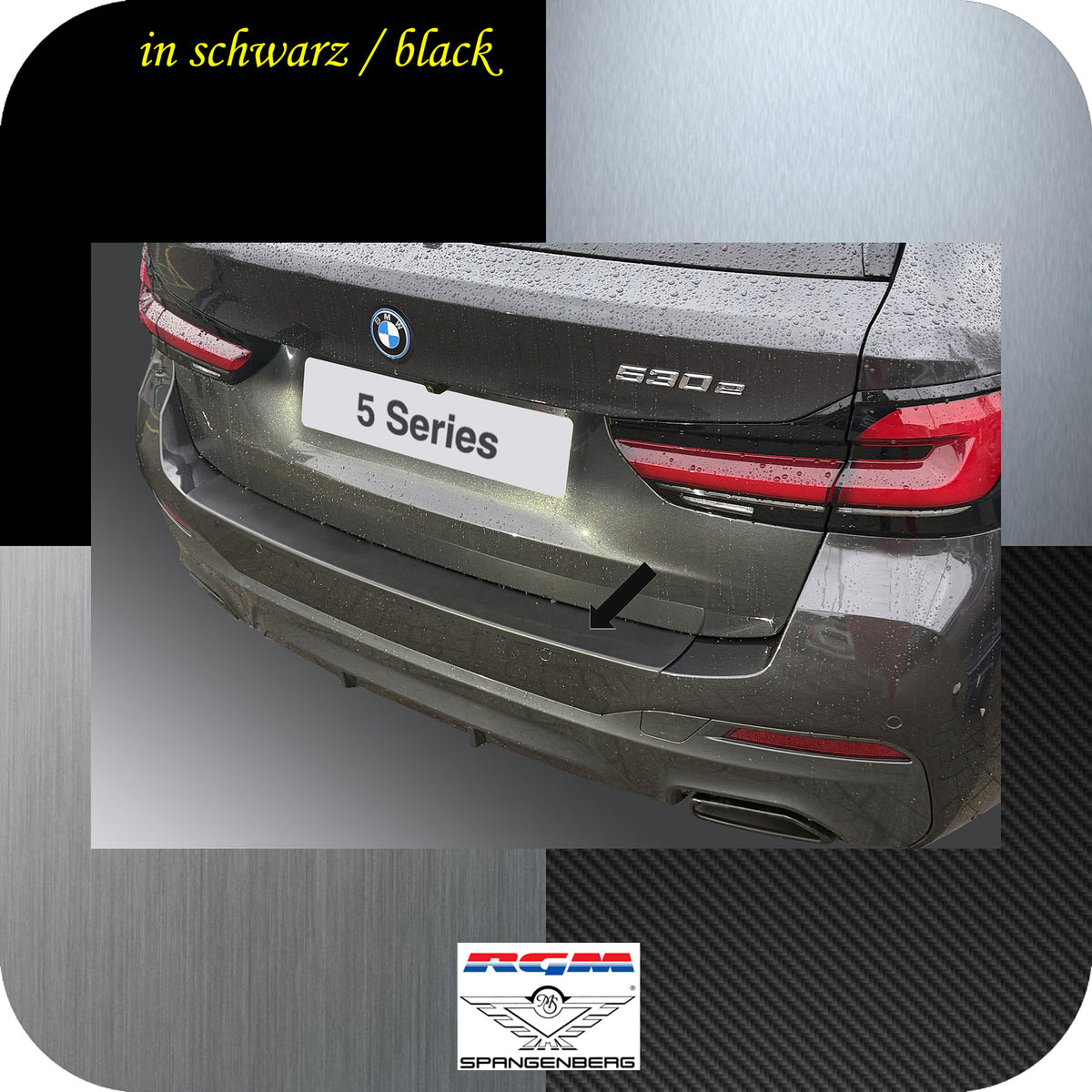 Ladekantenschutz schwarz für BMW 5er M-Style Touring G31 Facelift 07.20- 3501352a