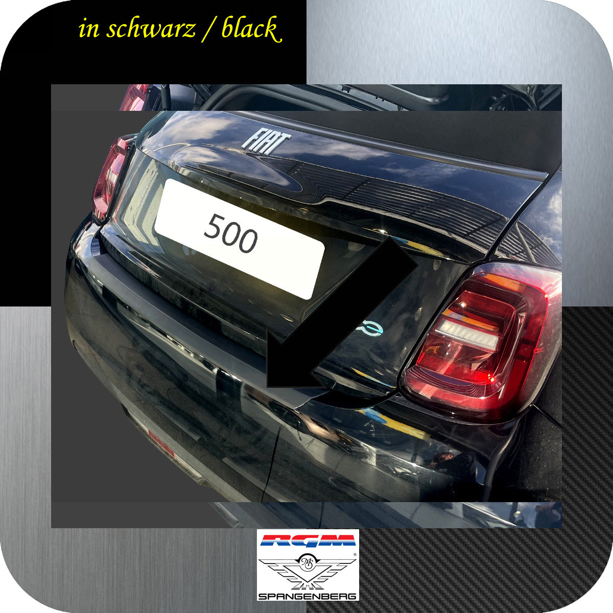 Ladekantenschutz schwarz für Fiat 500 Electric ab Baujahr 11.2020- 3501394a